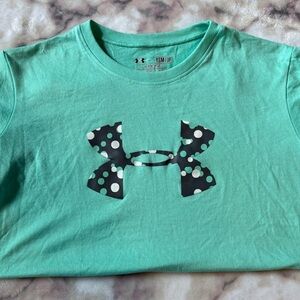 Under Armour Kids' Aqua Polka Dot Logo Tee